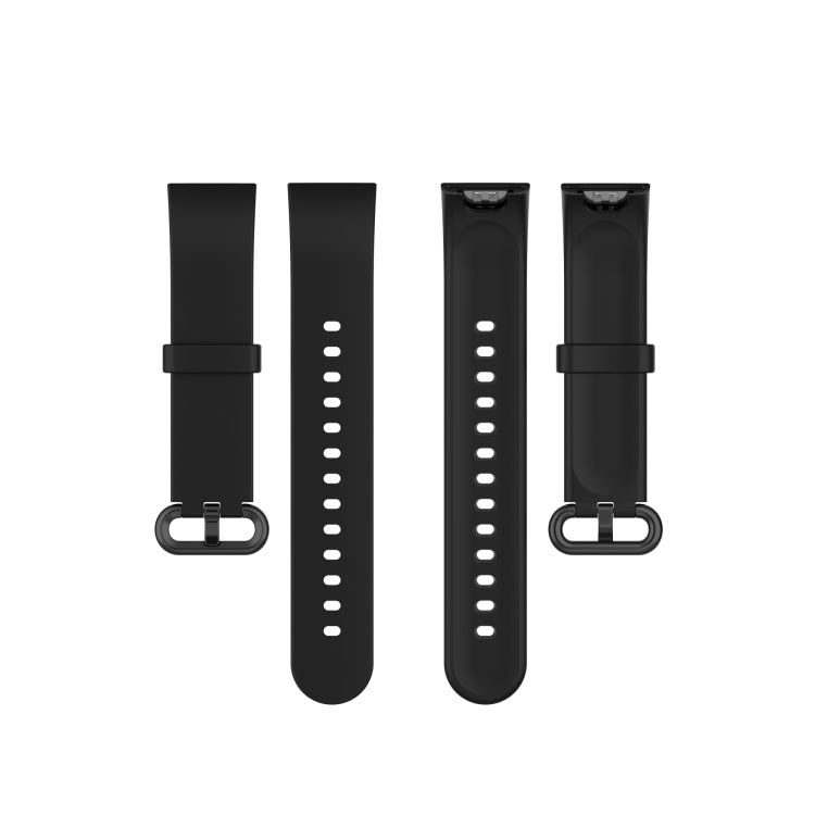 For Xiaomi Mi Watch Lite / Redmi Watch Silicone Watch Band, Size: One Size(Black) - Watch Bands by buy2fix | Online Shopping UK | buy2fix