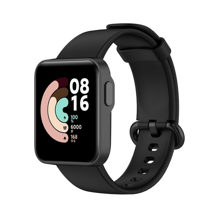 For Xiaomi Mi Watch Lite / Redmi Watch Silicone Watch Band, Size: One Size(Black) - Watch Bands by buy2fix | Online Shopping UK | buy2fix