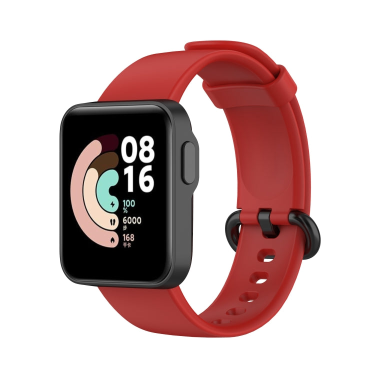 For Xiaomi Mi Watch Lite / Redmi Watch Silicone Watch Band, Size: One Size(Red) - Watch Bands by buy2fix | Online Shopping UK | buy2fix