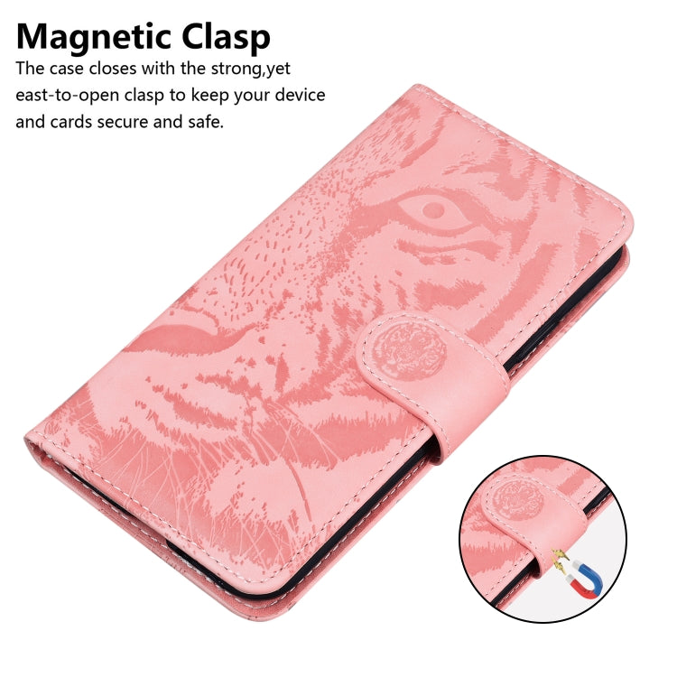 For Nokia 5.4 Tiger Embossing Pattern Horizontal Flip Leather Case with Holder & Card Slots & Wallet(Pink) - Nokia Cases by buy2fix | Online Shopping UK | buy2fix