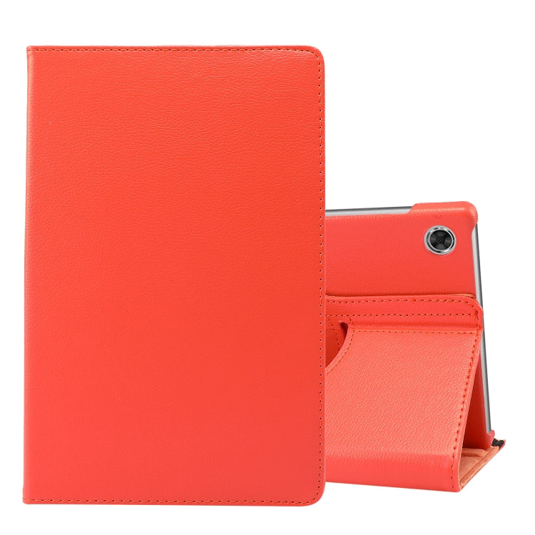 For Lenovo Tab M10 Plus 10.3 360 Degree Rotation Litchi Texture Flip Leather Case with Holder(Orange) - Lenovo by buy2fix | Online Shopping UK | buy2fix