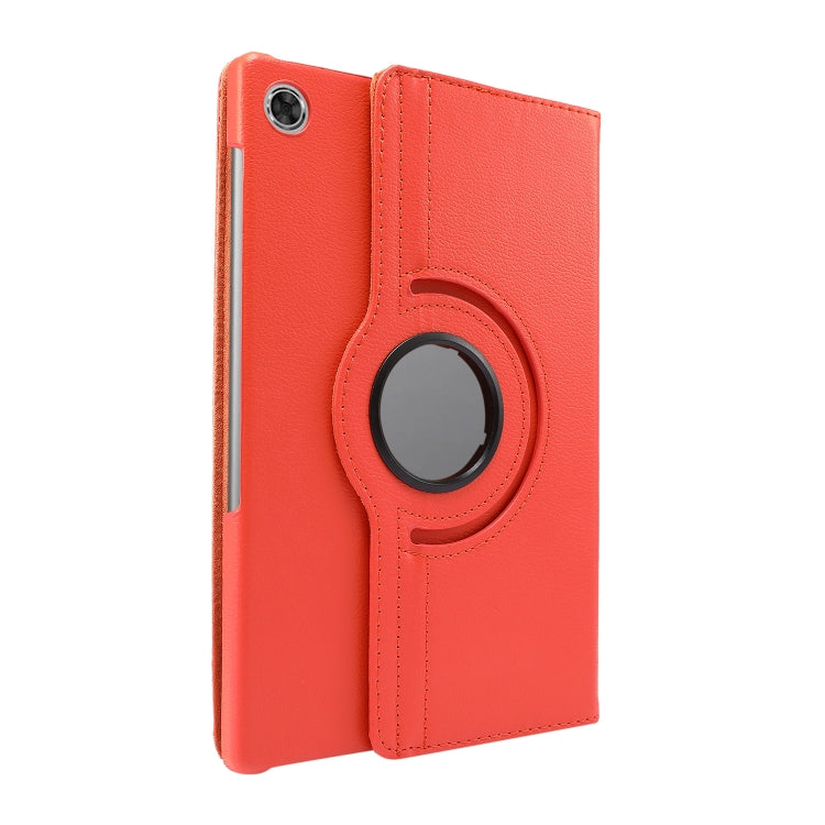 For Lenovo Tab M10 Plus 10.3 360 Degree Rotation Litchi Texture Flip Leather Case with Holder(Orange) - Lenovo by buy2fix | Online Shopping UK | buy2fix