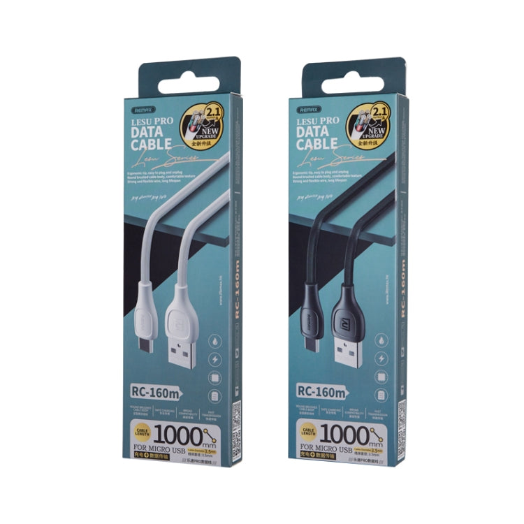 Remax RC-160M 2.1A Micro USB Lesu Pro Series Charging Data Cable, Length: 1m(White) - Micro USB Cable by REMAX | Online Shopping UK | buy2fix