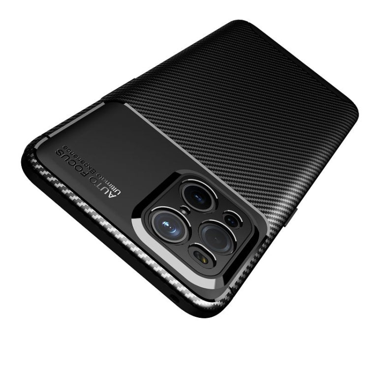For OPPO Find X3 Carbon Fiber Texture Shockproof TPU Case(Blue) - OPPO Cases by buy2fix | Online Shopping UK | buy2fix