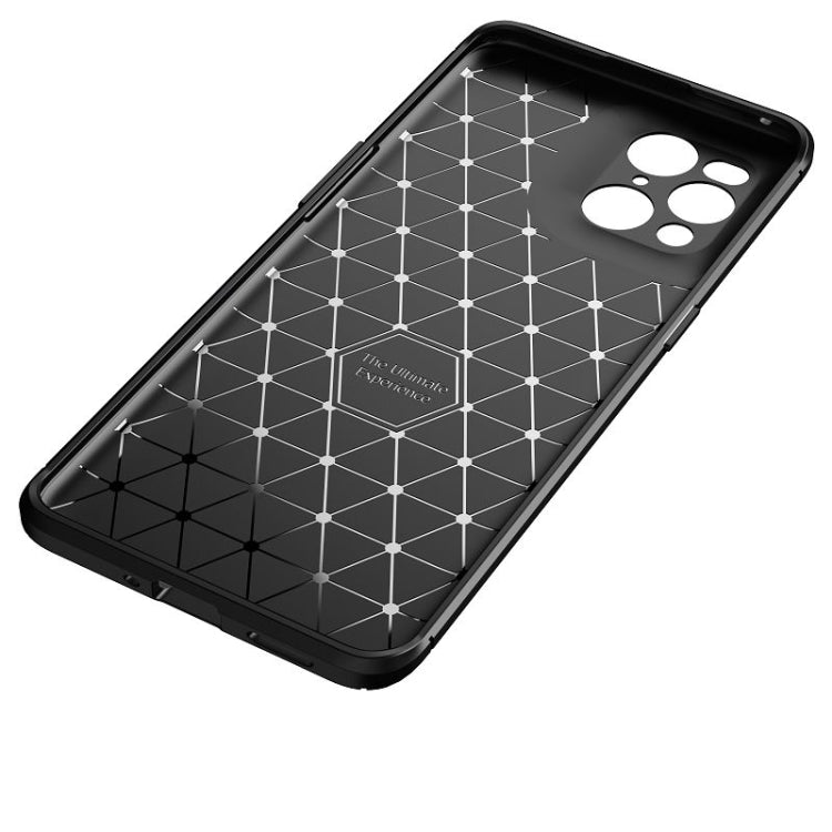 For OPPO Find X3 Carbon Fiber Texture Shockproof TPU Case(Blue) - OPPO Cases by buy2fix | Online Shopping UK | buy2fix