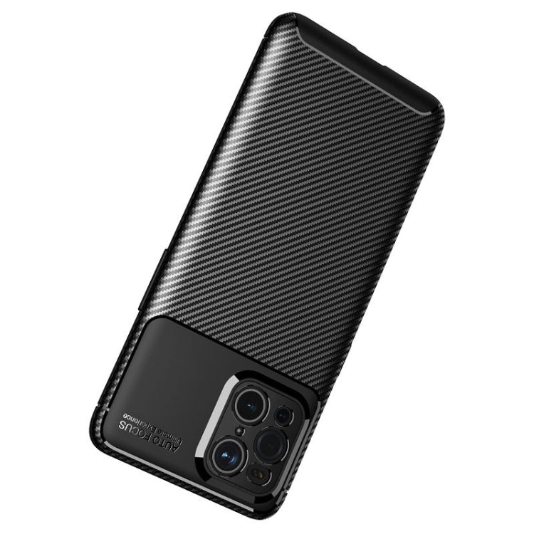 For OPPO Find X3 Carbon Fiber Texture Shockproof TPU Case(Blue) - OPPO Cases by buy2fix | Online Shopping UK | buy2fix