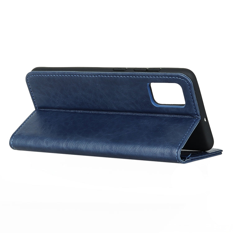 For OPPO Find X3 / X3 Pro Magnetic Crazy Horse Texture Horizontal Flip Leather Case with Holder & Card Slots & Wallet(Blue) - OPPO Cases by buy2fix | Online Shopping UK | buy2fix