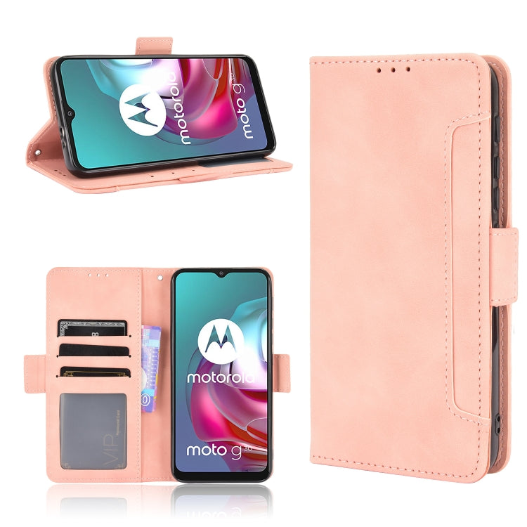For Motorola Moto G30 Skin Feel Calf Pattern Horizontal Flip Leather Case with Holder & Card Slots & Photo Frame(Pink) by buy2fix