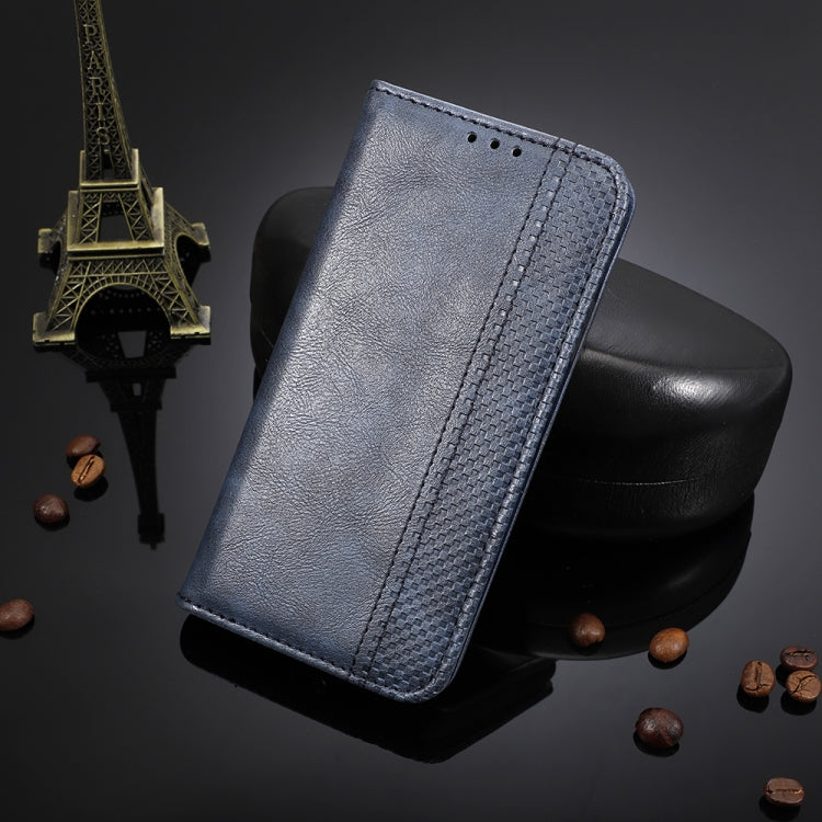 For UMIDIGI Bison Magnetic Buckle Retro Crazy Horse Texture Horizontal Flip Leather Case with Holder & Card Slots & Photo Frame(Blue) - More Brand by buy2fix | Online Shopping UK | buy2fix