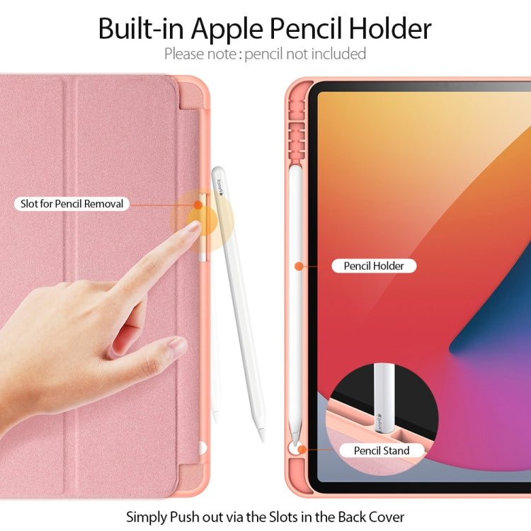 For iPad Pro 11 2022 / 2021 / 2020 DUX DUCIS Domo Series Horizontal Flip Magnetic TPU + PU Leather Tablet Case with Three-folding Holder & Pen Slot & Sleep / Wake-up Function(Pink) - iPad Pro 11 (2022/2021) Cases by DUX DUCIS | Online Shopping UK | buy2fix
