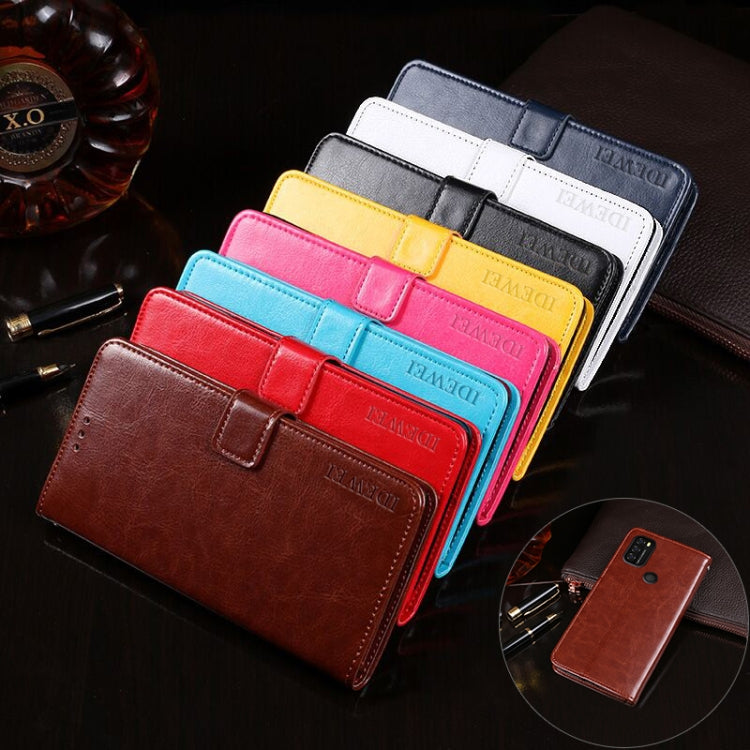 For Blackview A70 idewei Crazy Horse Texture Horizontal Flip Leather Case with Holder & Card Slots & Wallet(Blue) by idewei