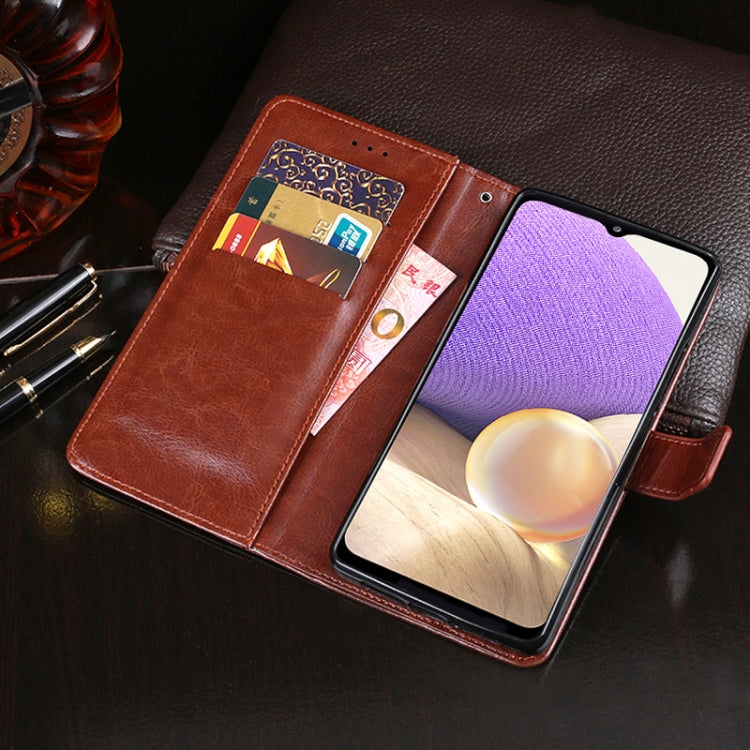 For Samsung Galaxy A32 4G idewei Crazy Horse Texture Horizontal Flip Leather Case with Holder & Card Slots & Wallet(Sky Blue) - Galaxy Phone Cases by idewei | Online Shopping UK | buy2fix