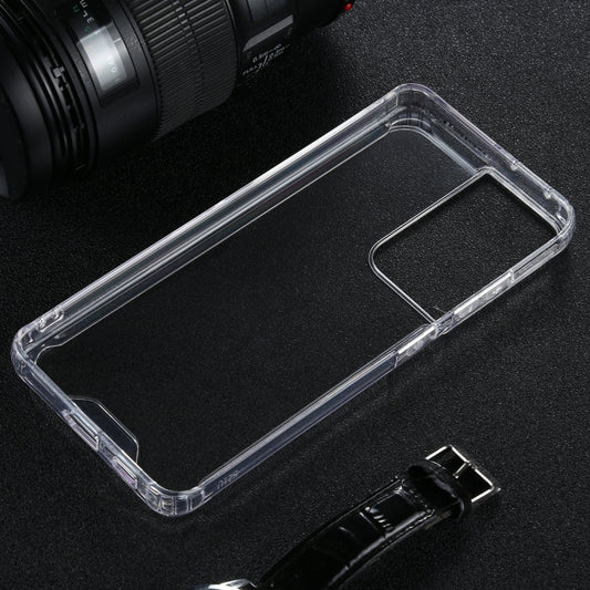 For Samsung Galaxy S21 Ultra 5G Four-corner Shockproof Transparent TPU + PC Protective Case by buy2fix