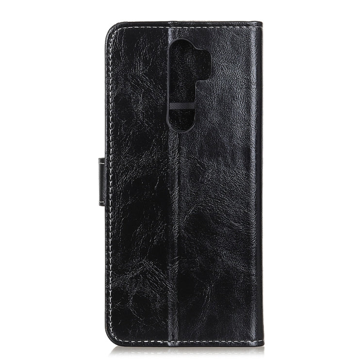For OPPO A9 (2020) Retro Crazy Horse Texture Horizontal Flip Leather Case with Holder & Card Slots & Photo Frame & Wallet(Black) - OPPO Cases by buy2fix | Online Shopping UK | buy2fix