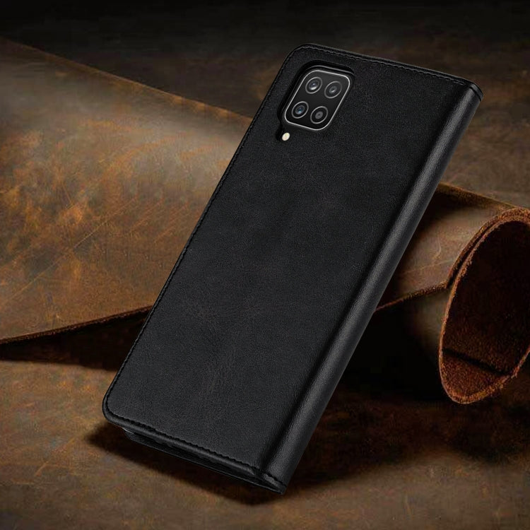 For Samsung Galaxy A12 5G GUSSIM Business Style Horizontal Flip Leather Case with Holder & Card Slots & Wallet(Black) - Galaxy Phone Cases by GUSSIM | Online Shopping UK | buy2fix