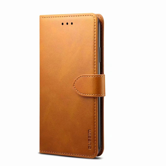 For Samsung Galaxy A52 5G/4G GUSSIM Business Style Horizontal Flip Leather Case with Holder & Card Slots & Wallet(Khaki) by GUSSIM