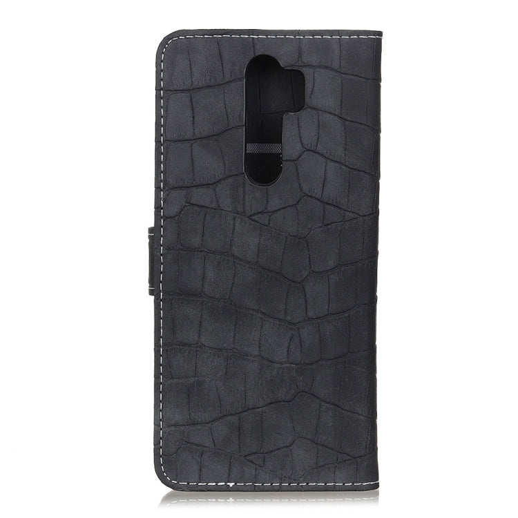 For OPPO A9 (2020) Crocodile Texture Horizontal Flip Leather Case with Holder & Wallet & Card Slots & Photo Frame(Black) - OPPO Cases by buy2fix | Online Shopping UK | buy2fix