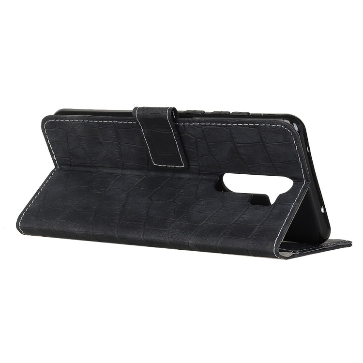 For OPPO A9 (2020) Crocodile Texture Horizontal Flip Leather Case with Holder & Wallet & Card Slots & Photo Frame(Black) - OPPO Cases by buy2fix | Online Shopping UK | buy2fix