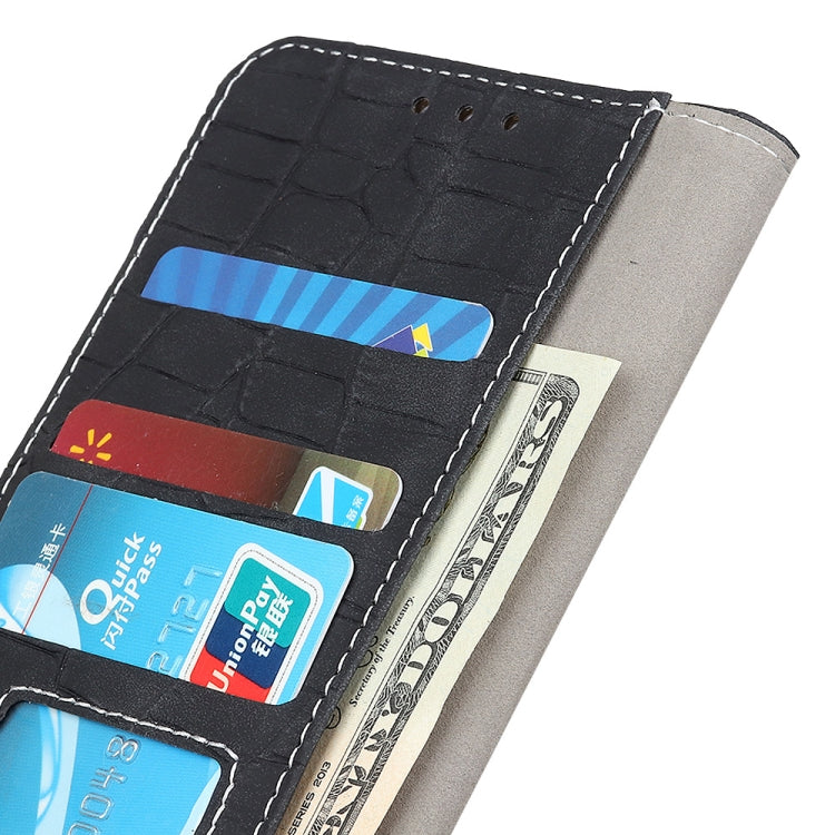 For OPPO A9 (2020) Crocodile Texture Horizontal Flip Leather Case with Holder & Wallet & Card Slots & Photo Frame(Black) - OPPO Cases by buy2fix | Online Shopping UK | buy2fix