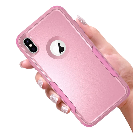 For iPhone XS Max TPU + PC Shockproof Protective Case(Pink) - More iPhone Cases by buy2fix | Online Shopping UK | buy2fix