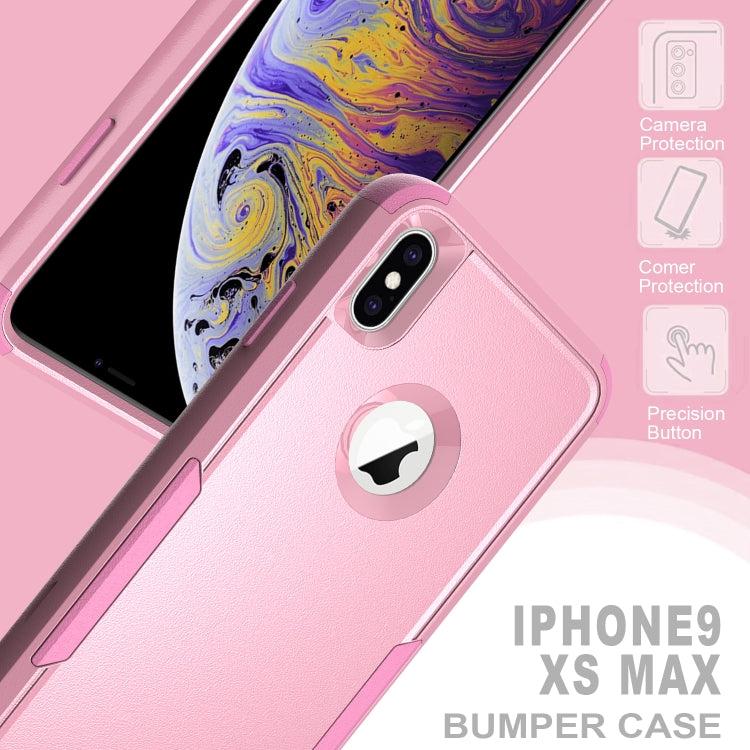For iPhone XS Max TPU + PC Shockproof Protective Case(Pink) - More iPhone Cases by buy2fix | Online Shopping UK | buy2fix