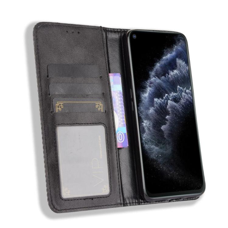 For Cubot C30 Magnetic Buckle Retro Texture Horizontal Flip Leather Case with Holder & Card Slots & Photo Frame(Black) - More Brand by buy2fix | Online Shopping UK | buy2fix