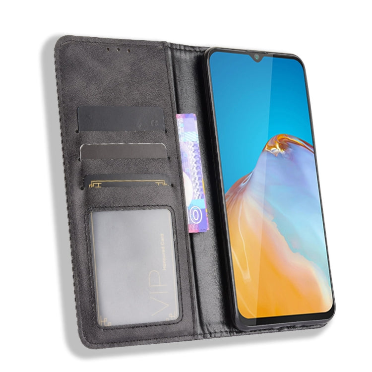 For Cubot Note 20 / Note 20 Pro Magnetic Buckle Retro Texture Horizontal Flip Leather Case with Holder & Card Slots & Photo Frame(Black) - More Brand by buy2fix | Online Shopping UK | buy2fix