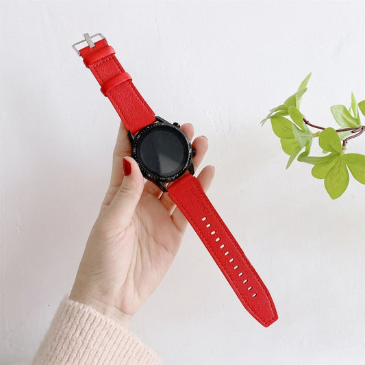 For Huawei Watch GT2 Pro Litchi Texture Leather Watch Band(Red) by buy2fix