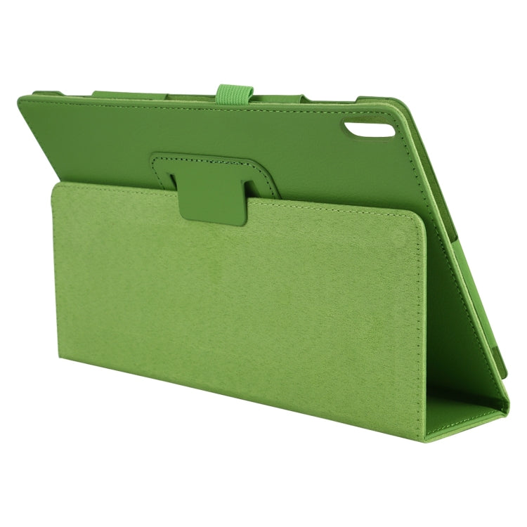 For Lenovo Tab 4 10 Plus (TB-X704) / Tab 4 10 (TB-X304) Litchi Texture Solid Color Horizontal Flip Leather Case with Holder & Pen Slot(Green) by buy2fix