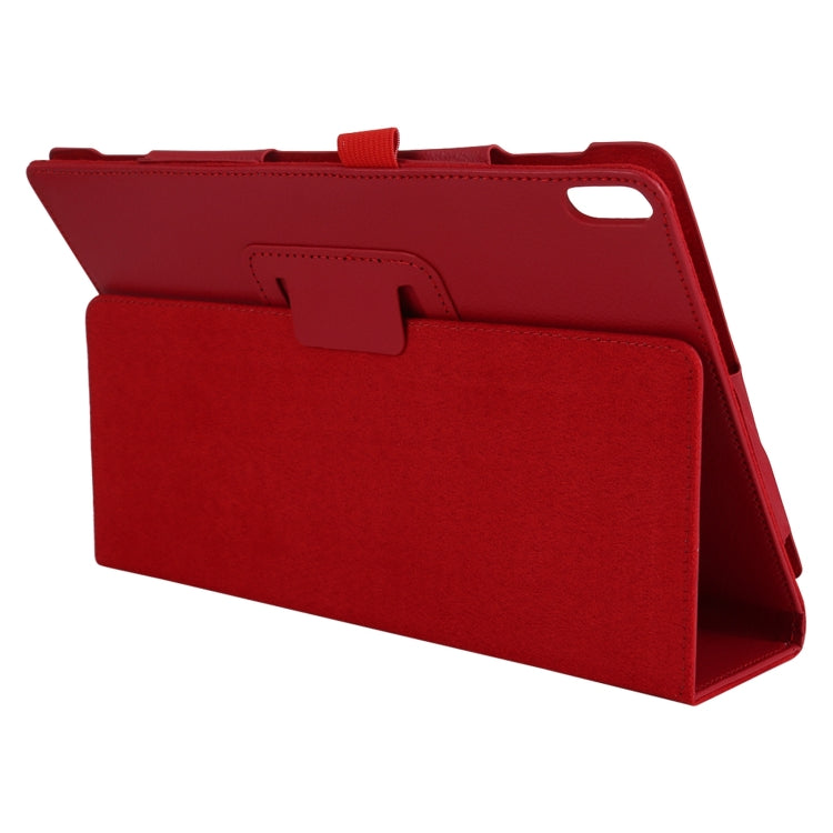 For Lenovo Tab 4 10 Plus (TB-X704) / Tab 4 10 (TB-X304) Litchi Texture Solid Color Horizontal Flip Leather Case with Holder & Pen Slot(Red) by buy2fix