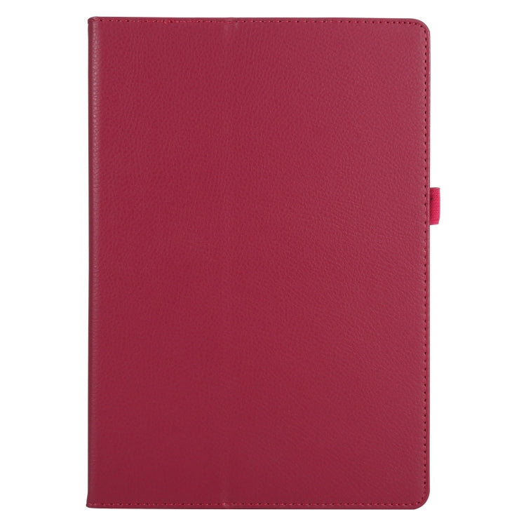 For Lenovo Tab 4 10 Plus (TB-X704) / Tab 4 10 (TB-X304) Litchi Texture Solid Color Horizontal Flip Leather Case with Holder & Pen Slot(Rose Red) - Lenovo by buy2fix | Online Shopping UK | buy2fix