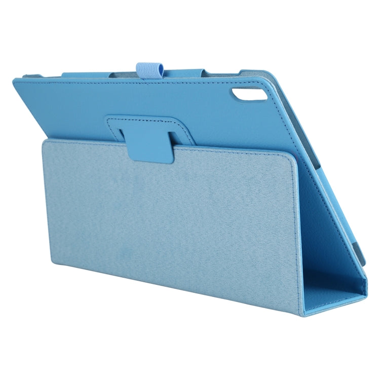 For Lenovo Tab 4 10 Plus (TB-X704) / Tab 4 10 (TB-X304) Litchi Texture Solid Color Horizontal Flip Leather Case with Holder & Pen Slot(Sky Blue) by buy2fix