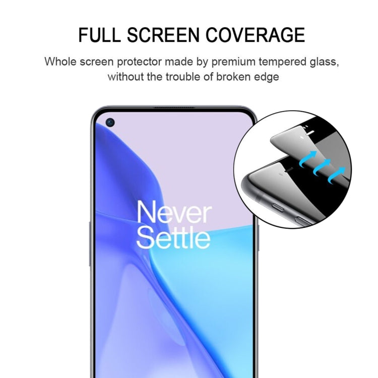 For OnePlus 9 / 9R Full Glue Full Cover Screen Protector Tempered Glass Film - OnePlus Tempered Glass by buy2fix | Online Shopping UK | buy2fix