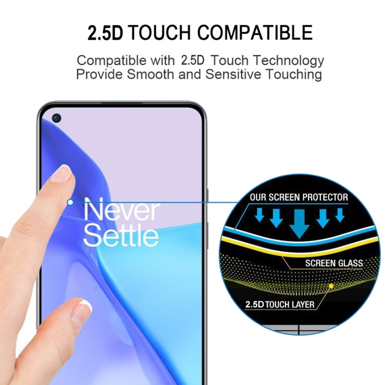 For OnePlus 9 / 9R Full Glue Full Cover Screen Protector Tempered Glass Film - OnePlus Tempered Glass by buy2fix | Online Shopping UK | buy2fix