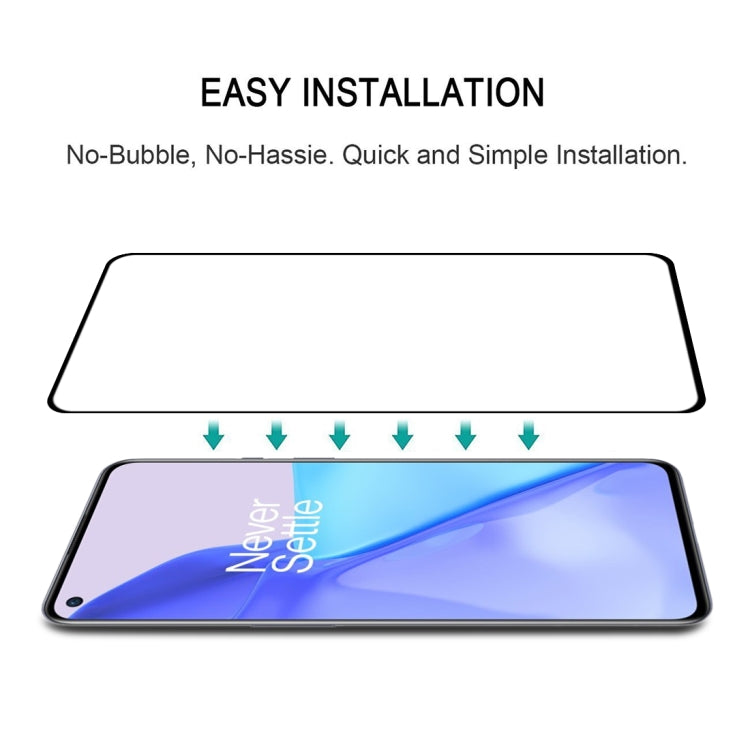 For OnePlus 9 / 9R Full Glue Full Cover Screen Protector Tempered Glass Film - OnePlus Tempered Glass by buy2fix | Online Shopping UK | buy2fix