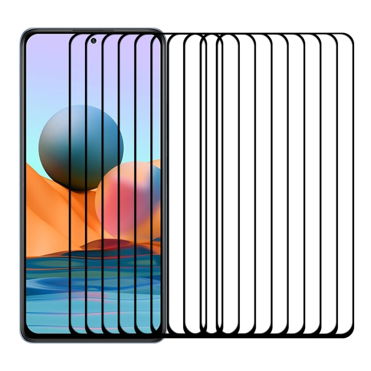 For Xiaomi Redmi Note 10 Pro / 10 Pro Max 25 PCS Full Glue Full Cover Screen Protector Tempered Glass Film by buy2fix