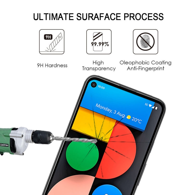 For Google Pixel 4a 5G Full Glue Full Cover Screen Protector Tempered Glass Film - Google Tempered Glass by buy2fix | Online Shopping UK | buy2fix
