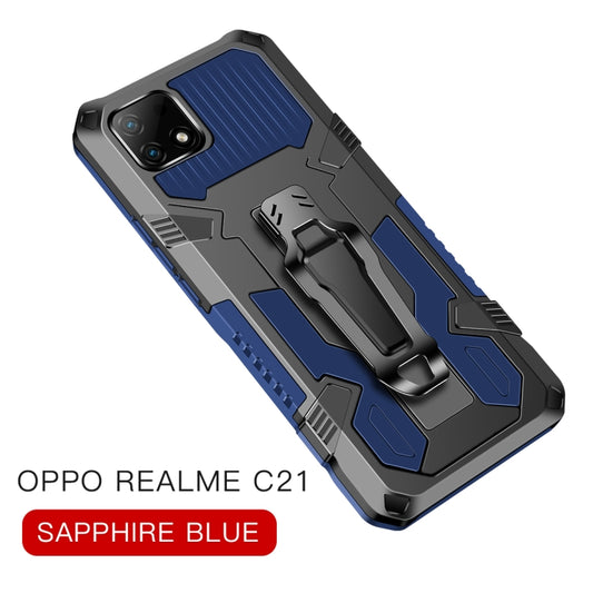 For OPPO Realme C21 / C20 Armor Warrior Shockproof PC + TPU Protective Case(Blue) by buy2fix