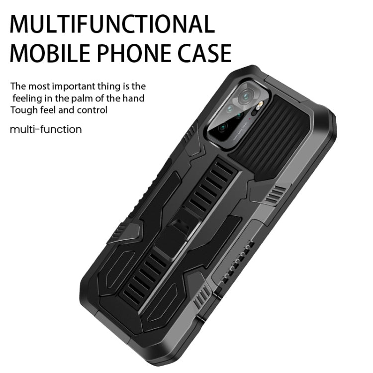 For Xiaomi Poco F3 Vanguard Warrior All Inclusive Double-color Shockproof TPU + PC Protective Case with Holder(Black) - Xiaomi Cases by buy2fix | Online Shopping UK | buy2fix