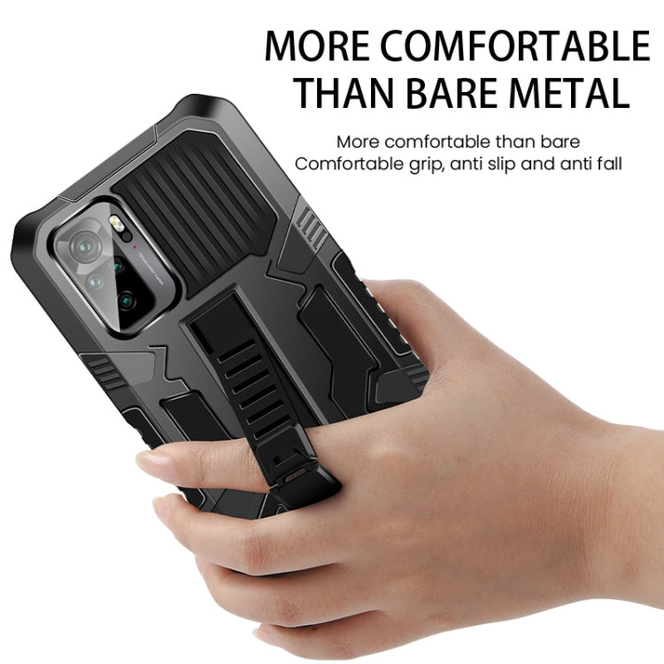 For Xiaomi Poco F3 Vanguard Warrior All Inclusive Double-color Shockproof TPU + PC Protective Case with Holder(Black) - Xiaomi Cases by buy2fix | Online Shopping UK | buy2fix