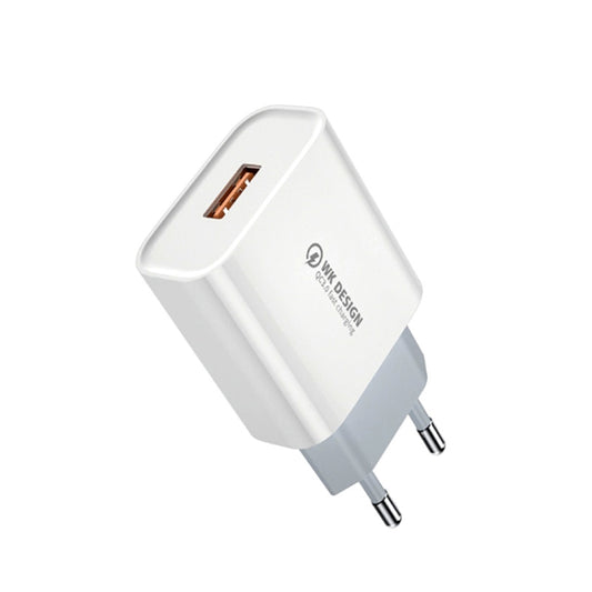 WK WP-U57 18W Speed QC3.0 Fast Charger + USB to Type-C / USB-C Data Cable, Plug Type:EU Plug by WK