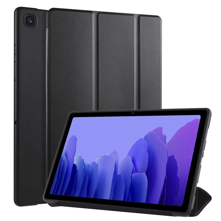 For Samsung Galaxy A7 10.4 (2020) T500 3-folding Horizontal Flip Honeycomb TPU Shockproof + PU Leather Case with Holder(Black) - Other Galaxy Tab PC by buy2fix | Online Shopping UK | buy2fix