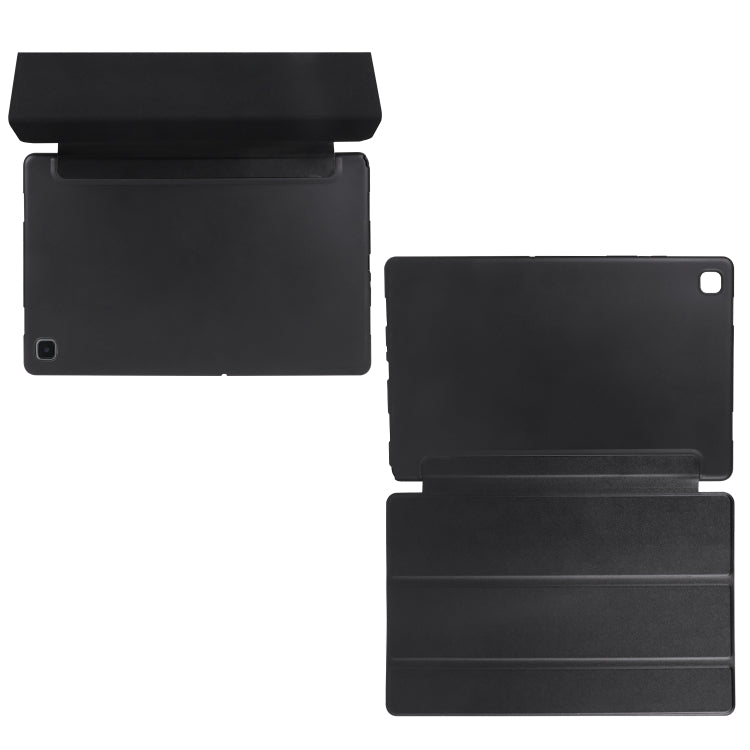 For Samsung Galaxy A7 10.4 (2020) T500 3-folding Horizontal Flip Honeycomb TPU Shockproof + PU Leather Case with Holder(Black) - Other Galaxy Tab PC by buy2fix | Online Shopping UK | buy2fix