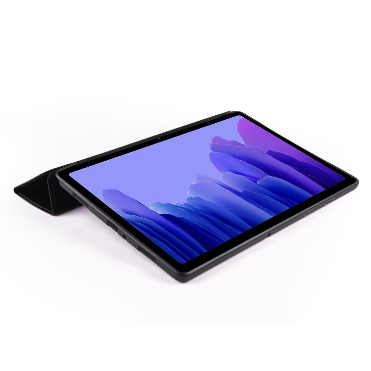 For Samsung Galaxy A7 10.4 (2020) T500 3-folding Horizontal Flip Honeycomb TPU Shockproof + PU Leather Case with Holder(Black) - Other Galaxy Tab PC by buy2fix | Online Shopping UK | buy2fix