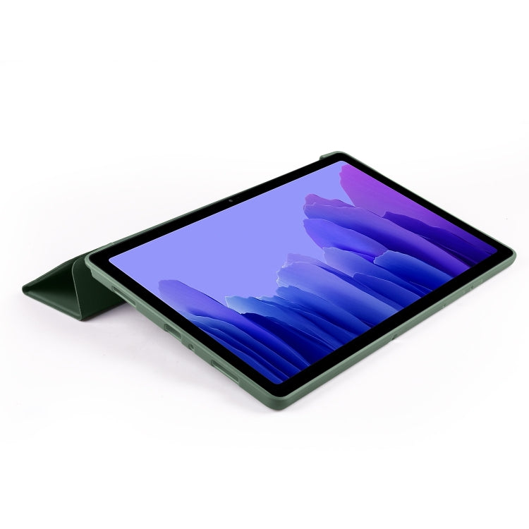 For Samsung Galaxy A7 10.4 (2020) T500 3-folding Horizontal Flip Honeycomb TPU Shockproof + PU Leather Case with Holder(Green) - Other Galaxy Tab PC by buy2fix | Online Shopping UK | buy2fix