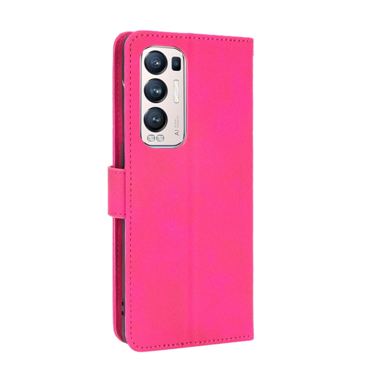 For OPPO Find X3 Neo Solid Color Skin Feel Magnetic Buckle Horizontal Flip Calf Texture PU Leather Case with Holder & Card Slots & Wallet(Rose Red) - OPPO Cases by buy2fix | Online Shopping UK | buy2fix