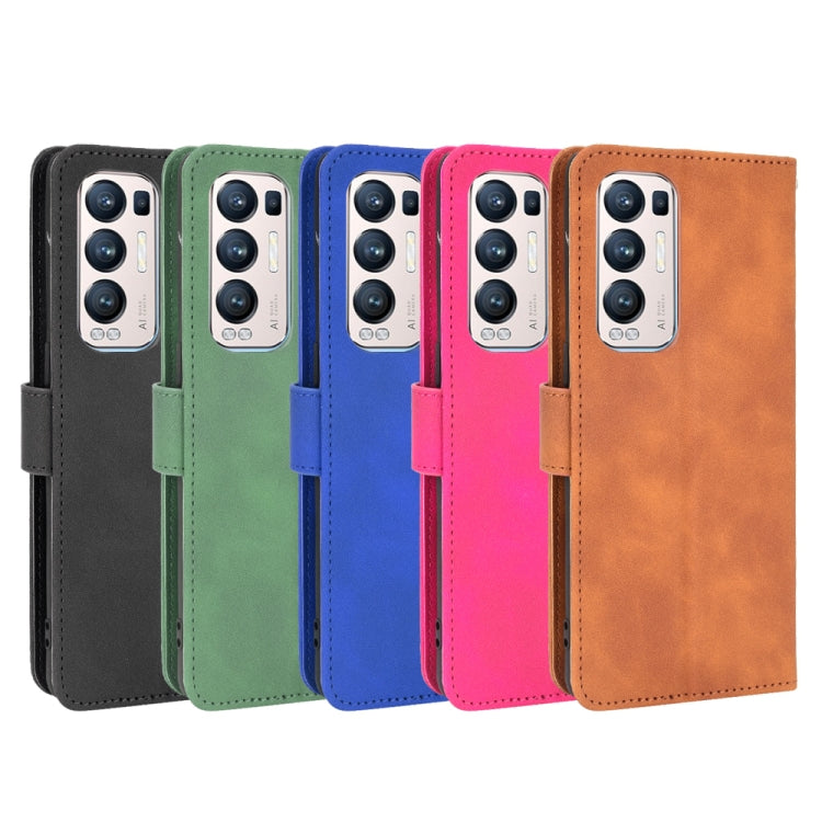 For OPPO Find X3 Neo Solid Color Skin Feel Magnetic Buckle Horizontal Flip Calf Texture PU Leather Case with Holder & Card Slots & Wallet(Rose Red) - OPPO Cases by buy2fix | Online Shopping UK | buy2fix