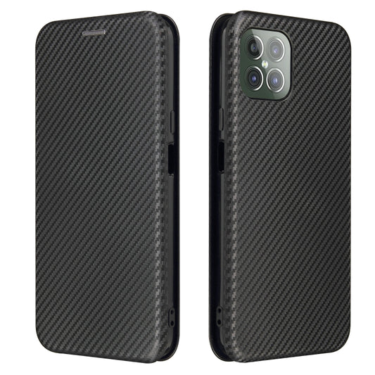 For Cubot C30 Carbon Fiber Texture Horizontal Flip TPU + PC + PU Leather Case with Card Slot(Black) by buy2fix