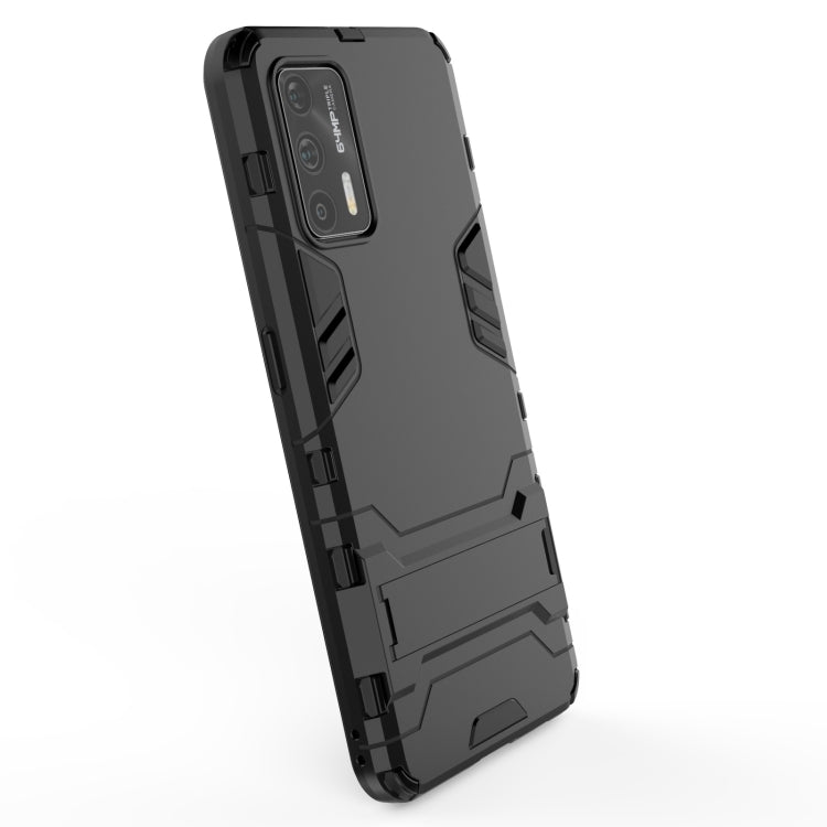 For OPPO Realme GT 5G PC + TPU Shockproof Protective Case with Holder(Red) - Realme Cases by buy2fix | Online Shopping UK | buy2fix