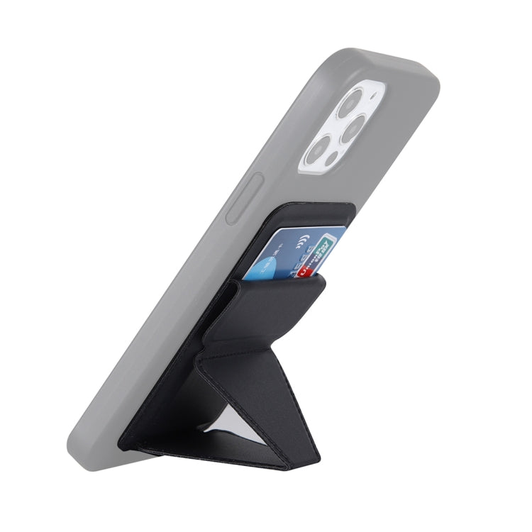 Magsafing Magnetic Folding Stand Leather Wallet Snap-On Card Holder Case Bag for iPhone 12 mini, iPhone 12, iPhone 12 Pro, iPhone 12 Pro Max(Black) - iPhone 12 Pro Max Cases by buy2fix | Online Shopping UK | buy2fix